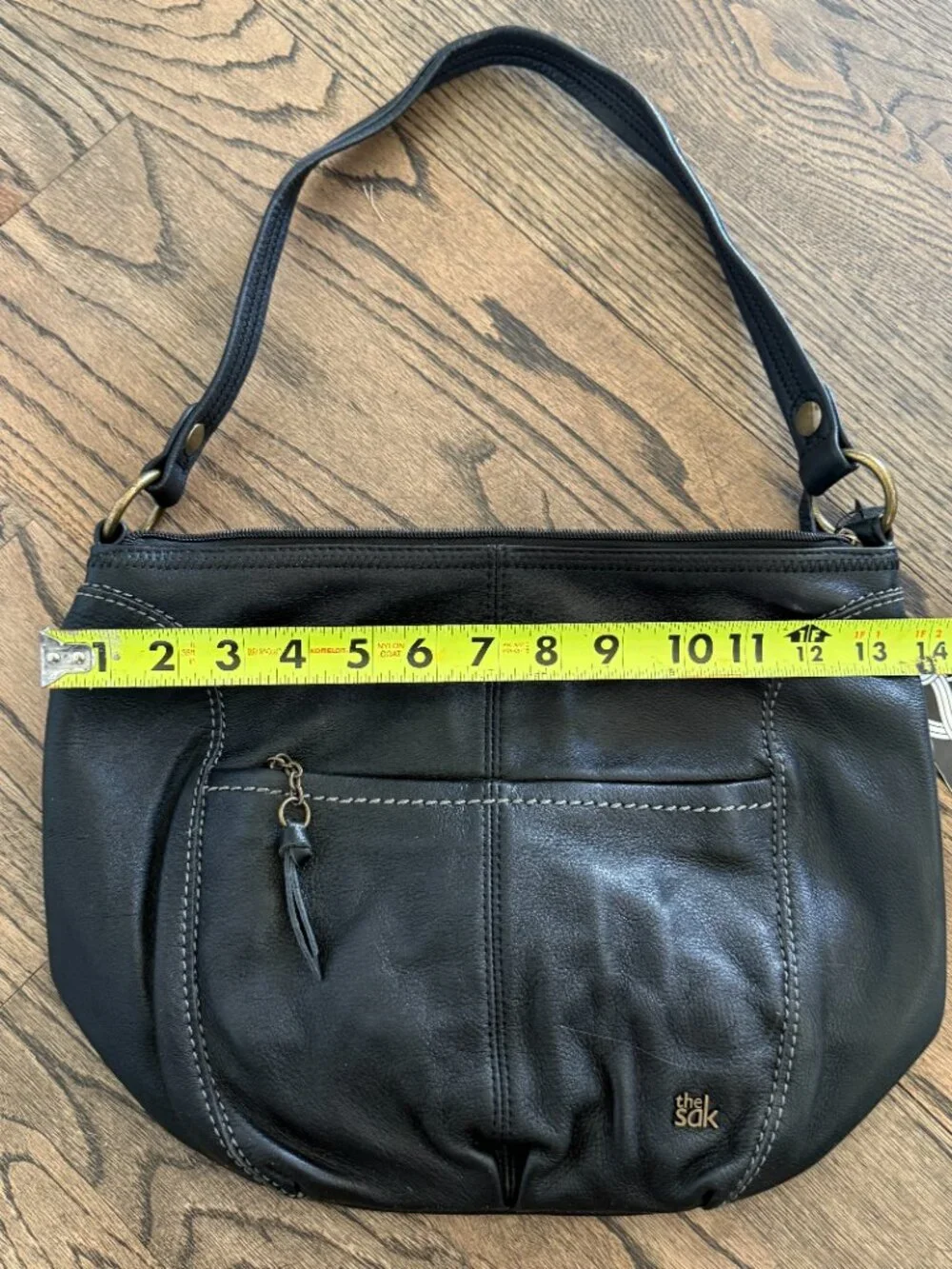 The Sak Leather Large Iris Hobo Bag Handbag Purse Shoulder Tote Black NWT $149